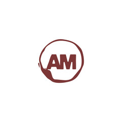 A M AM Initial logo template vector. Letter logo concept