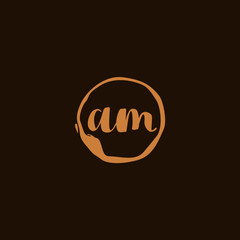 A M AM Initial logo template vector. Letter logo concept