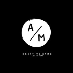 A M AM Initial logo template vector. Letter logo concept