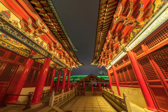 Teng Wang Pavilion In Nan Chang Jiang Xi Province China At Night