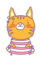 Cute cat cartoon vector design