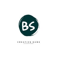 B S BS Initial logo template vector. Letter logo concept