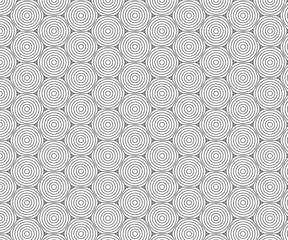 Repeating circle in hexagon shape vector pattern 