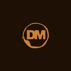 D M DM Initial logo template vector. Letter logo concept