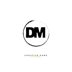 D M DM Initial logo template vector. Letter logo concept
