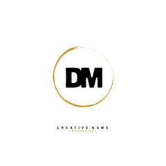 D M DM Initial logo template vector. Letter logo concept