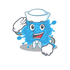 Sailor cartoon character of andecovirus with white hat