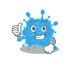 Andecovirus cartoon character design making OK gesture