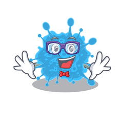 Mascot design style of geek andecovirus with glasses