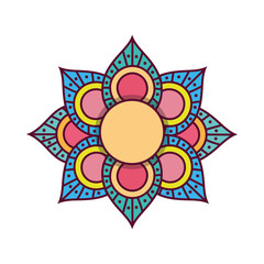 Isolated flower mandala colorful vector design