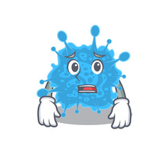 Cartoon design style of andecovirus showing worried face