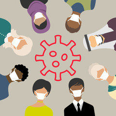 Coronavirus COVID-19 - 2019-nCoV Wuhan Virus Concept Mask, People, Surgical Face Masks