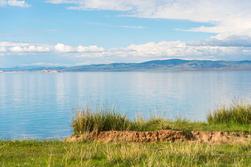 beautiful landscape in qinghai lake