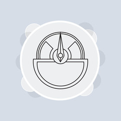 speedometer line icon flat design