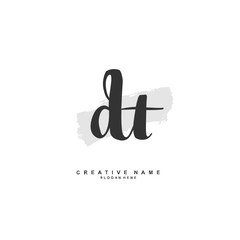 D T DT Initial logo template vector. Letter logo concept