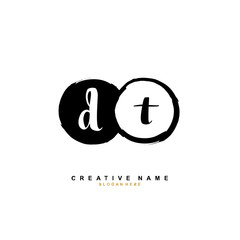 D T DT Initial logo template vector. Letter logo concept