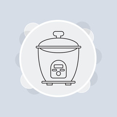 Rice cooker line icon vector. Trendy flat rice cooker icon