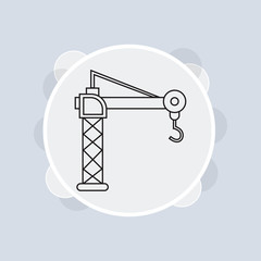 Construction Crane line Icon