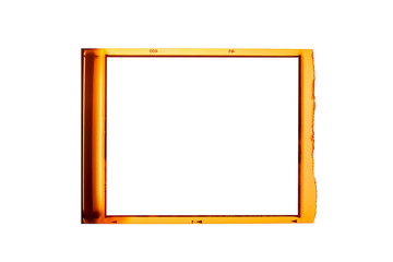 Medium format color film frame.With white space.