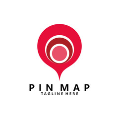pin logo icon vector isolated