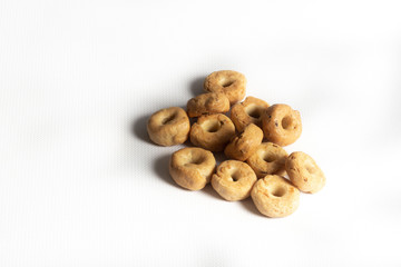 Fototapeta na wymiar Close-up Proper nutrition of a small wholesome snack. Zero waste. On white background.