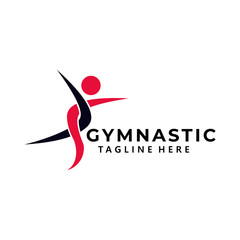 gymnastic logo icon vector isolated
