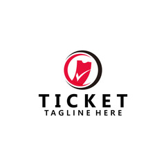 ticket logo icon vector isolated