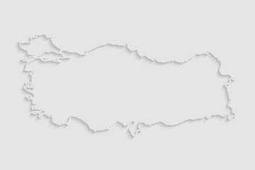 Turkey country map flat background vector template