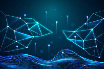 Abstract futuristic background. Dynamic shapes composition