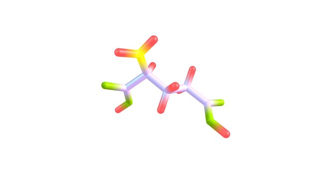Glutamic acid molecule rotating video full HD