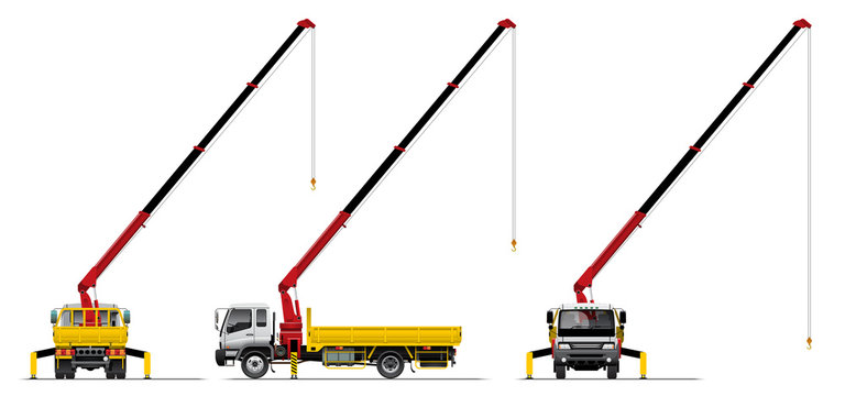 cargo truck with crane