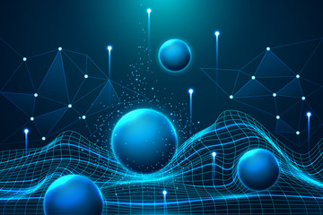 Abstract futuristic background. Dynamic shapes composition