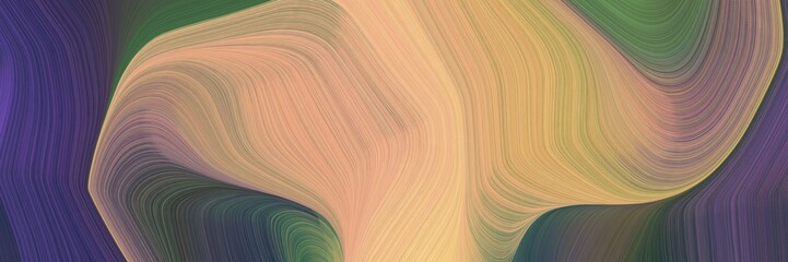 abstract dynamic futuristic banner. contemporary waves illustration with tan, dark slate gray and dim gray color