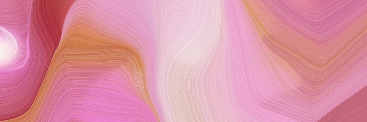 abstract creative banner with pastel magenta, peru and pastel pink color. curvy background design