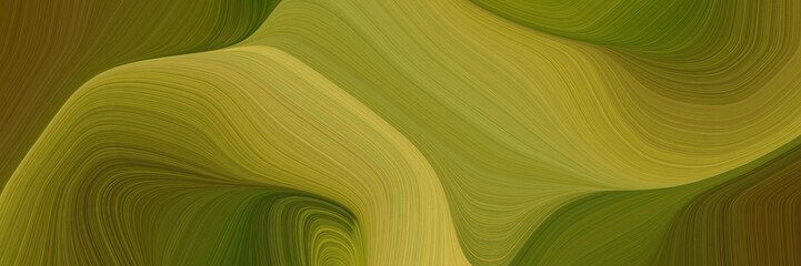 abstract beautiful futuristic banner with olive, dark khaki and dark olive green color. curvy background design