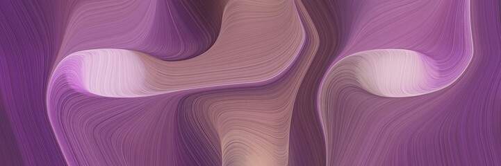 Fototapeta premium abstract dynamic futuristic banner. modern soft swirl waves background illustration with antique fuchsia, thistle and rosy brown color