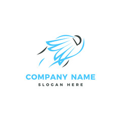 Shuttlecock and elegance - badminton logo design idea