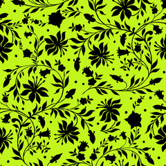 : Beautiful floral ornament seamless pattern. Stylish illustration for your design and decor. Romantic print for the surface.