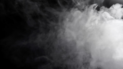 Fog mist haze smoke on black background