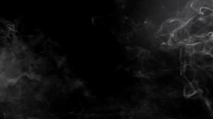 Fog mist haze smoke on black background
