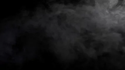 Poster Mist mist nevel rook op zwarte achtergrond © Glebstock