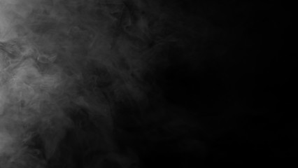 Fog mist haze smoke on black background - obrazy, fototapety, plakaty