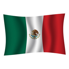 Mexico flag background with cloth texture.Mexico Flag vector illustration eps10. - Vector