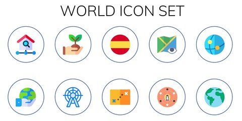 Modern Simple Set of world Vector flat Icons