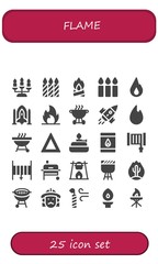 flame icon set
