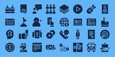 Modern Simple Set of business Vector filled Icons