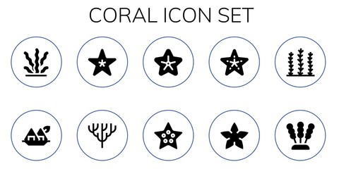coral icon set