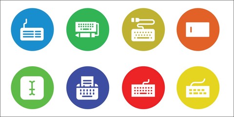 Modern Simple Set of typing Vector filled Icons