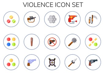 Fototapeta premium violence icon set