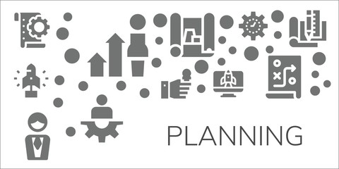 planning icon set